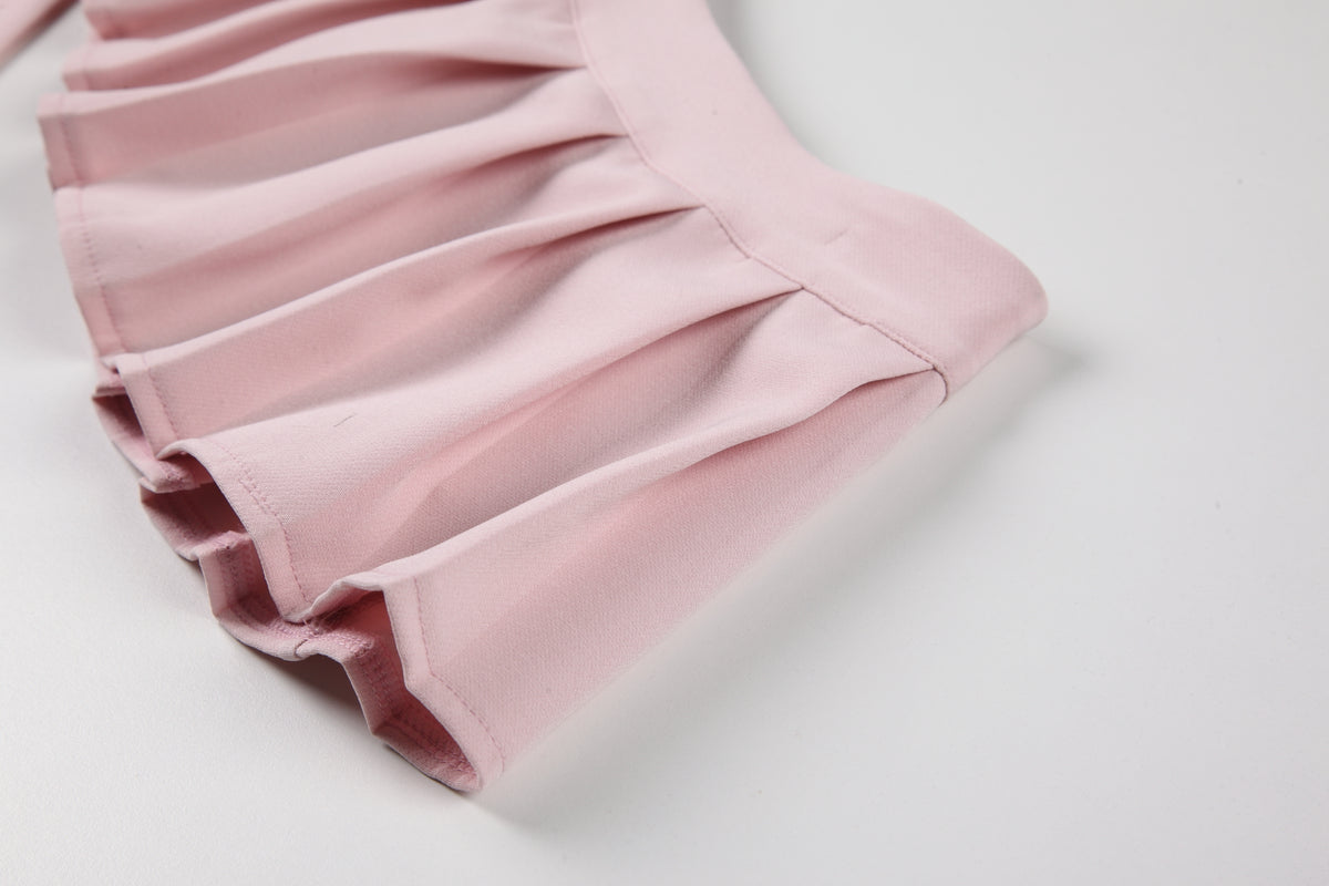 INJOY Lingerie Campus Chic Set β Pleated Mini Skirt & Bow Blouse