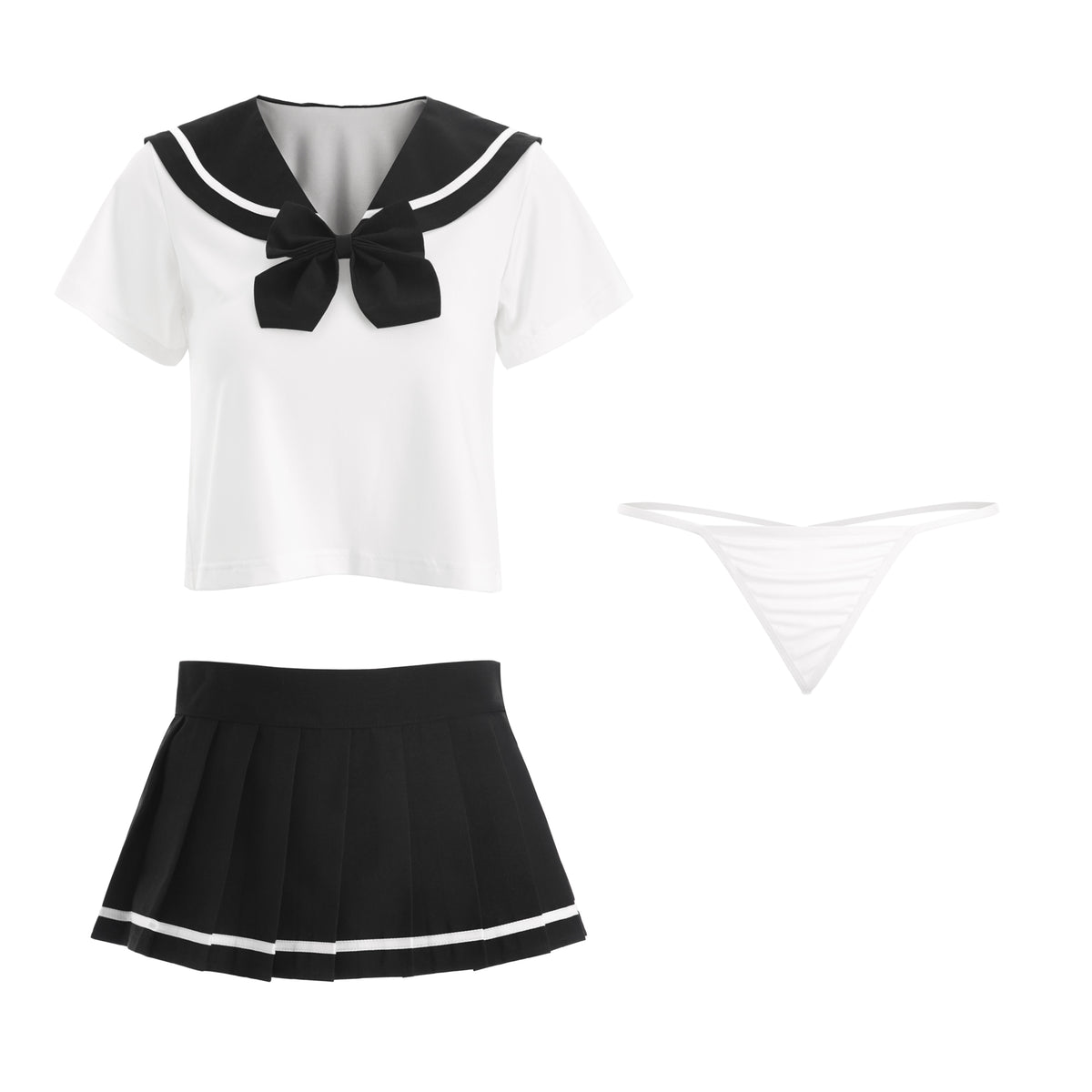 Campus Chic Roleplay Set: Pleated Mini Skirt Uniform