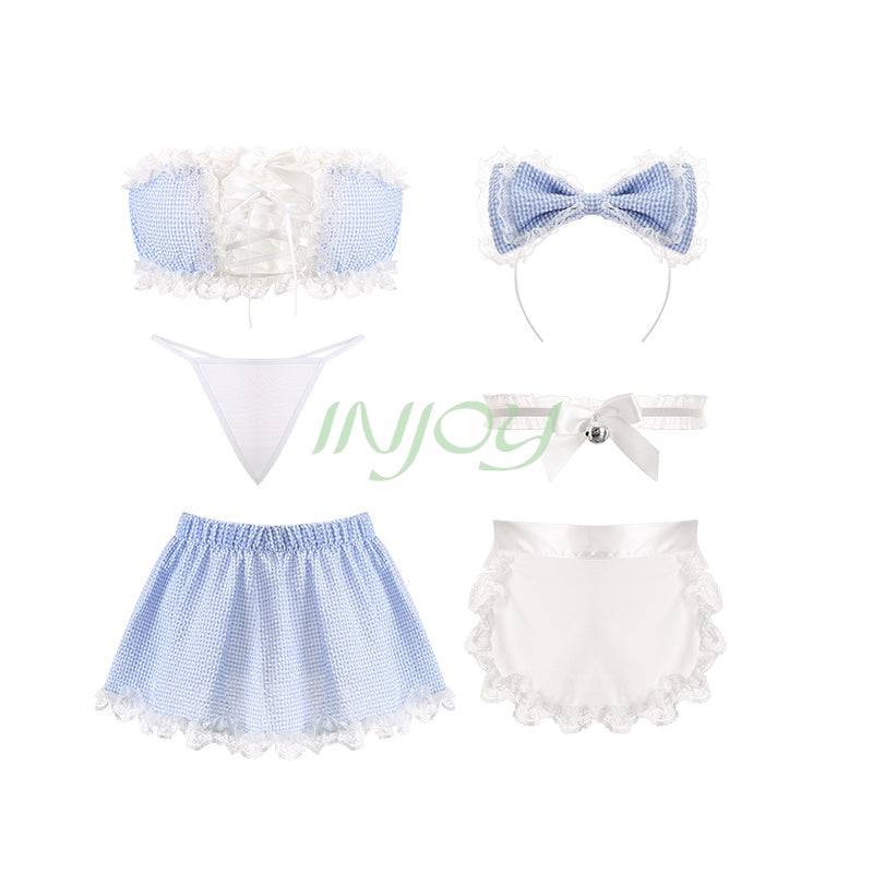 INJOY Lingerie: Playful Maid Roleplay Set: Adjustable Lingerie with Flirty Details