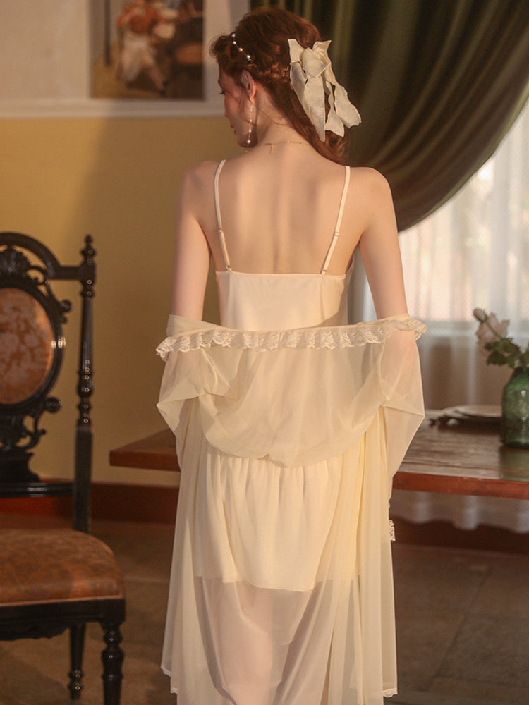 INJOY Lingerie – Sheer Champagne Robe