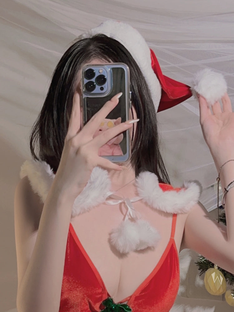 INJOY Fluffy Santa Hat