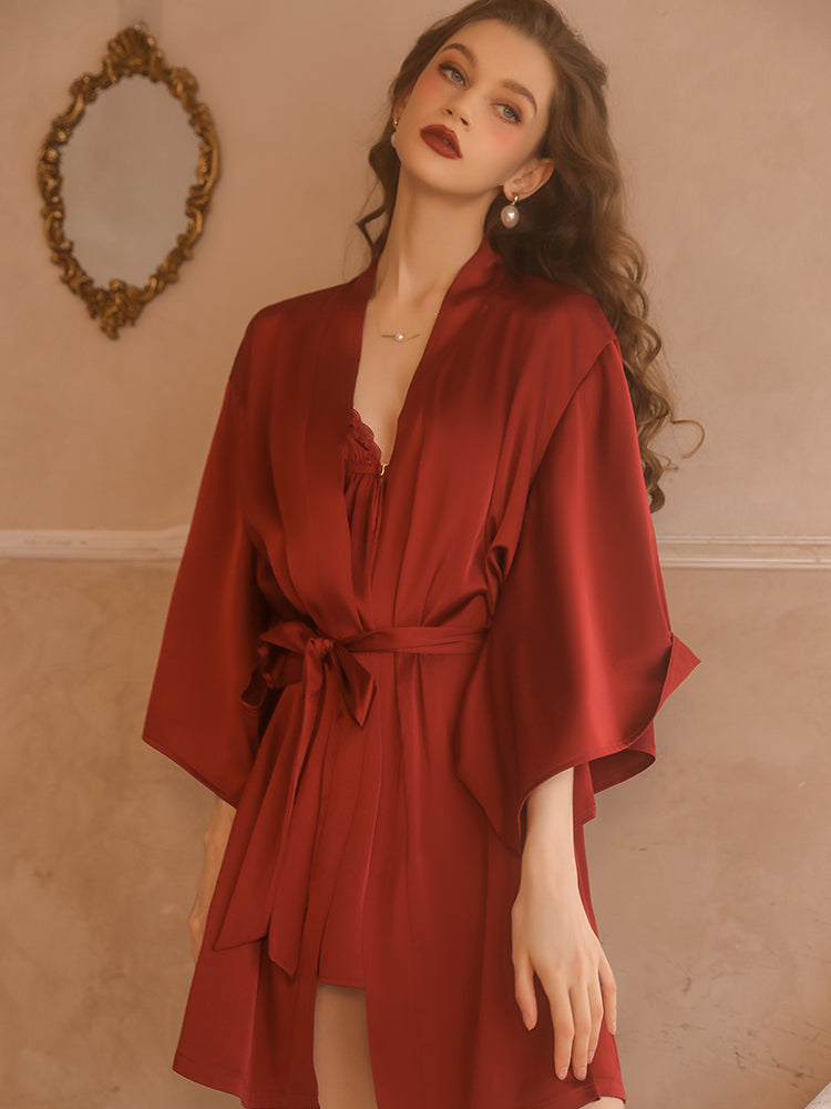 INJOY Lingerie – Versatile Satin Wrap Robe
