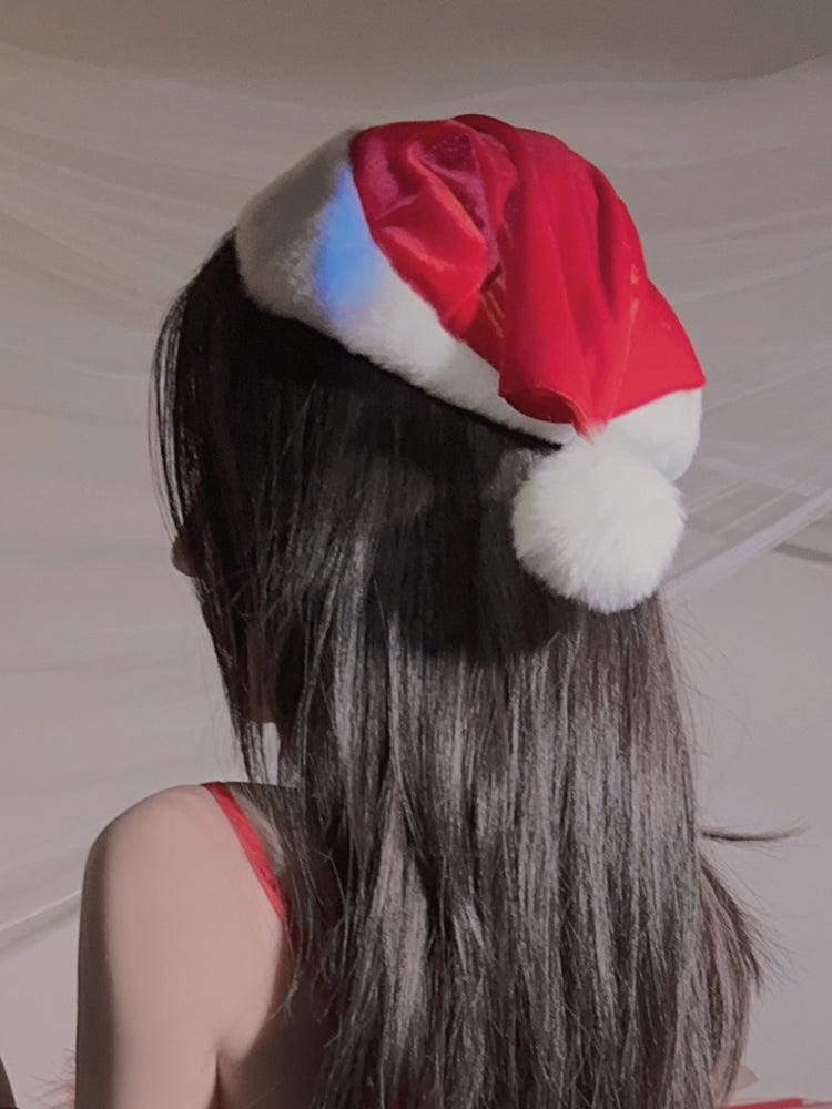 INJOY Fluffy Santa Hat