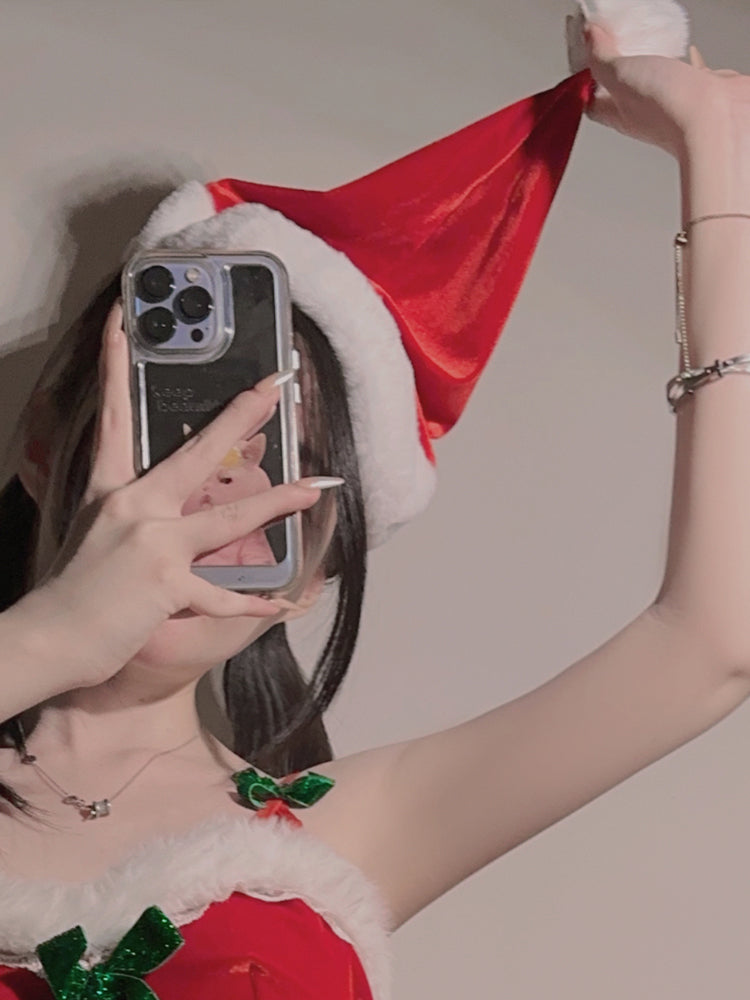 INJOY Fluffy Santa Hat