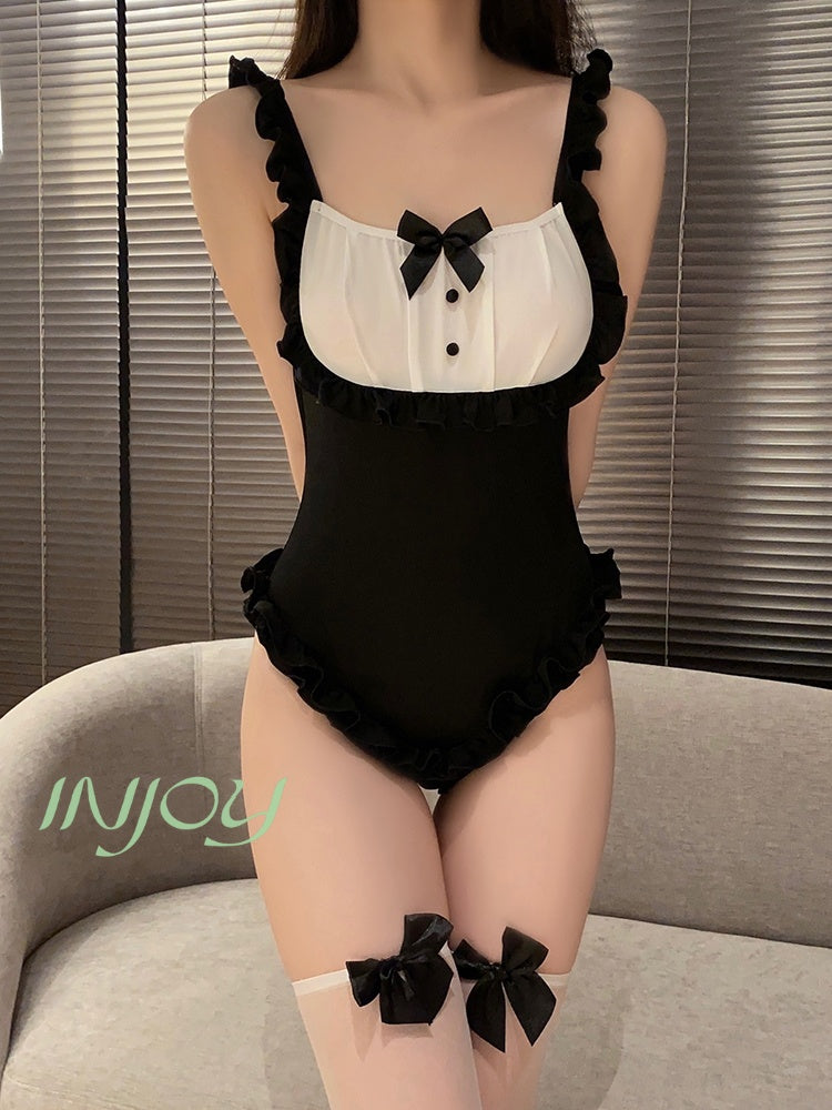 INJOY Lingerie - Playful Bunny Bodysuit Set: Inclusive Sizing & Effortless Glam