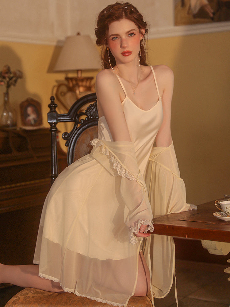 INJOY Lingerie – Sheer Champagne Robe