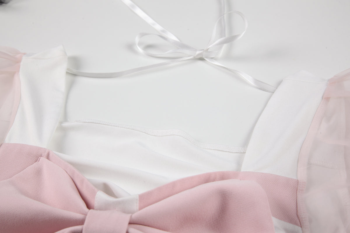 INJOY Lingerie Campus Chic Set – Pleated Mini Skirt & Bow Blouse