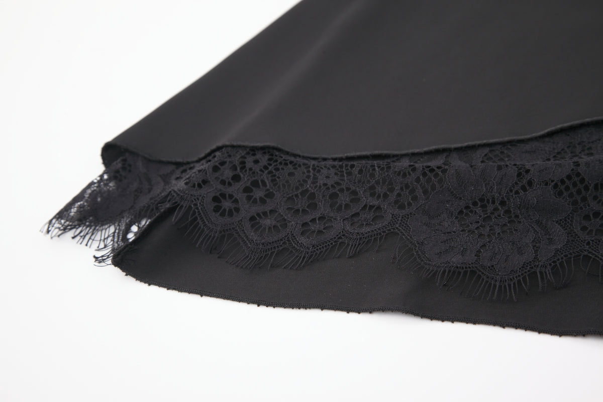 INJOY Lingerie – Deep V Lace Camisole with Open Back & Adjustable Straps